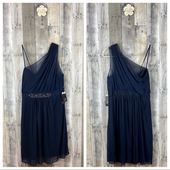 Adrianna Papell Love Story Midnight Dress Size 12 - Picture 2 of 8